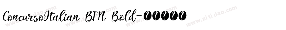 ConcursoItalian BTN Bold字体转换